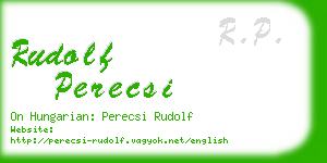 rudolf perecsi business card